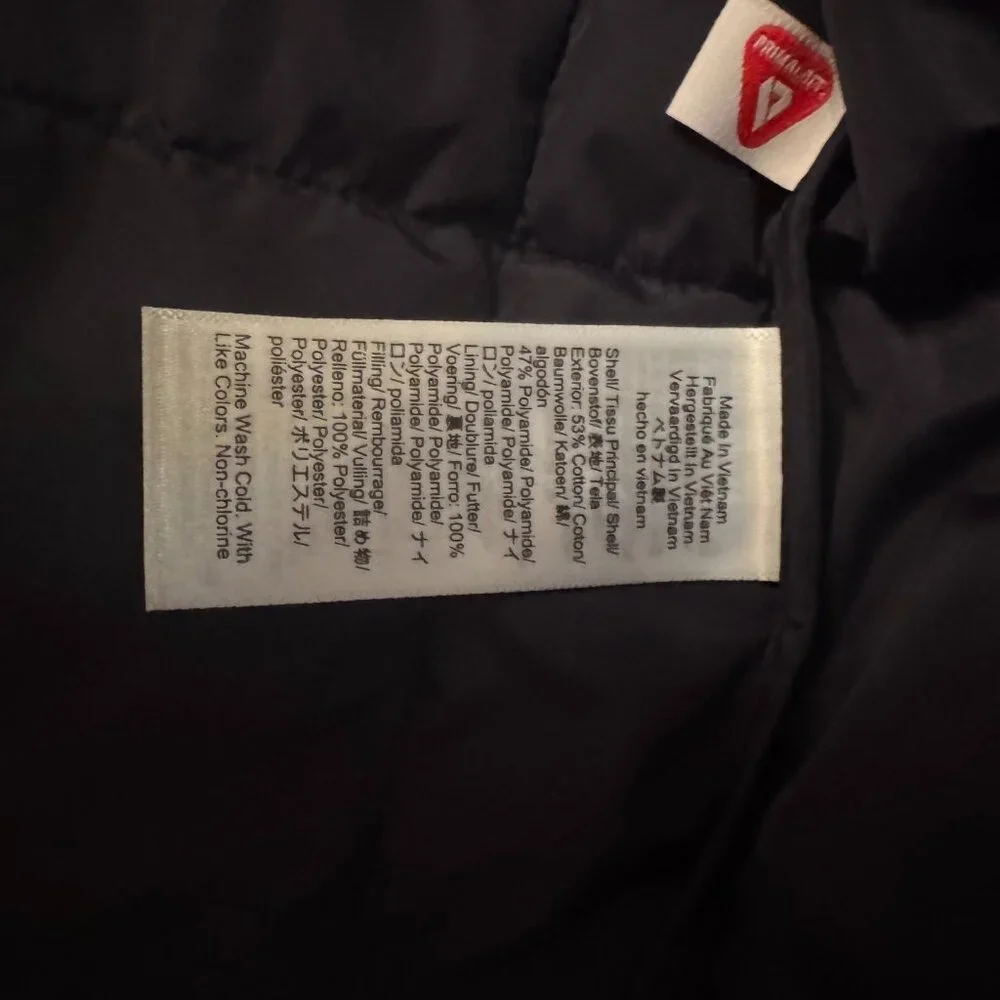 J. Crew Box-quilt insulated jacket with PrimaLoft * Navy Ink * Medium